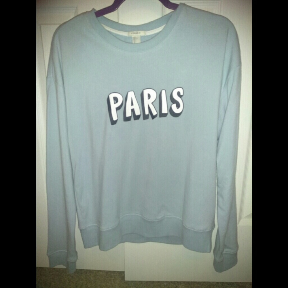 NWOT Forever 21 Blue Paris sweater